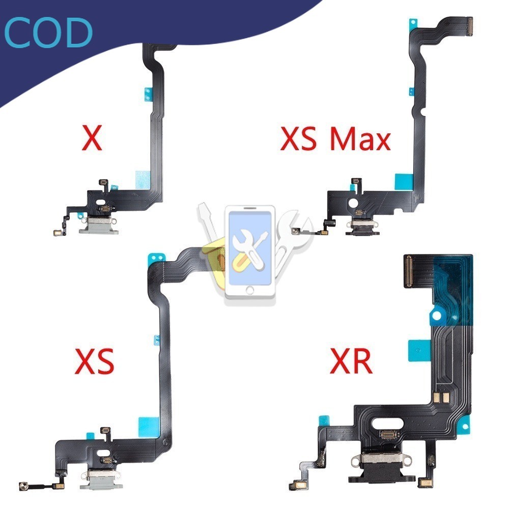 USB Port Charger Dock Connector Microphone Charging Flex Cable For iPhone X XR XS Max