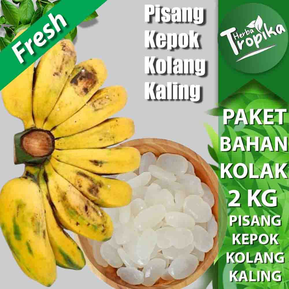2 kg Paket Pisang Kepok + Kolang Kaling Fresh bahan kolak toko herba tropika