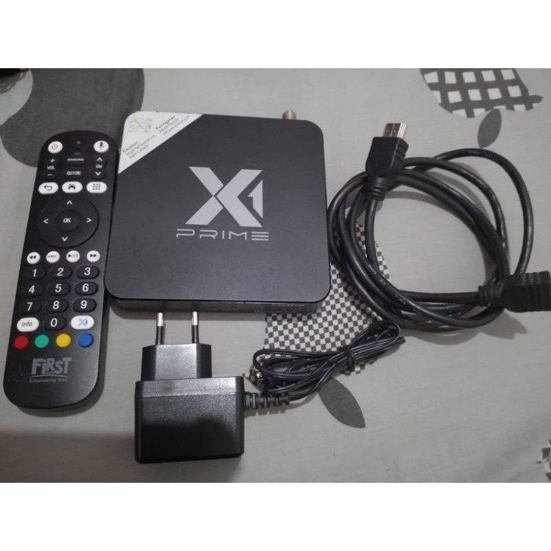 STB X1 Prime Non Root Fullset Dengan Remote Voice Ori