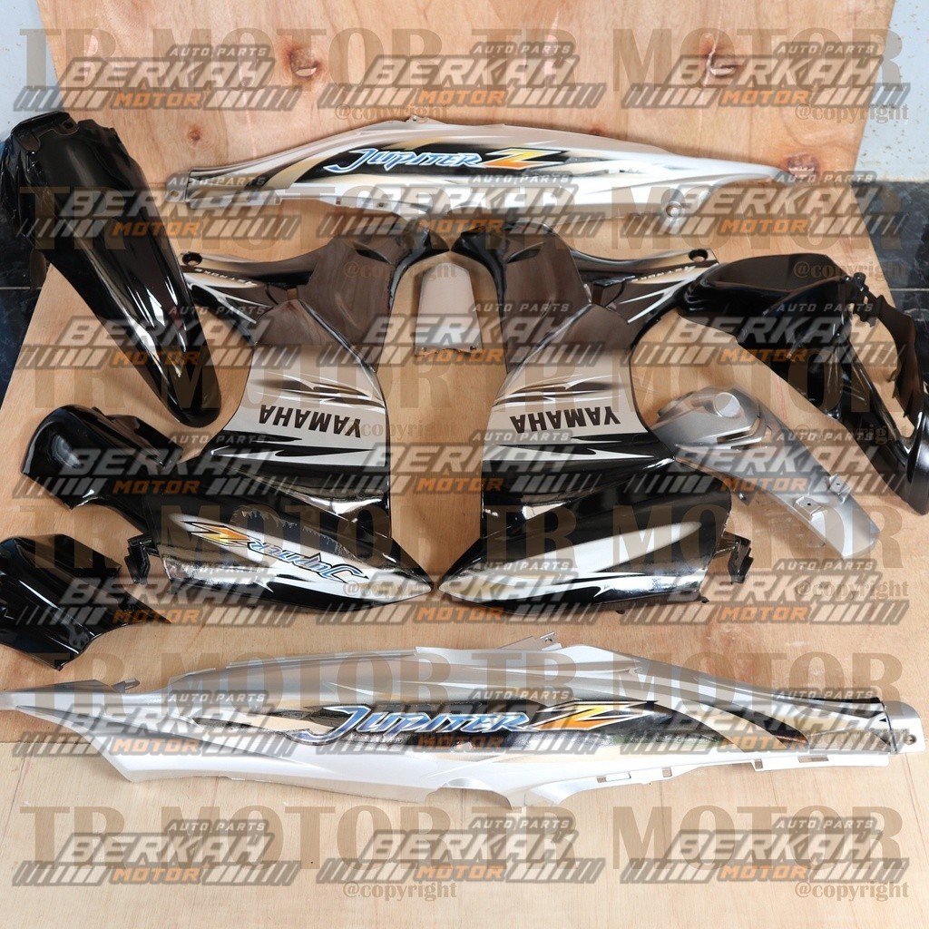 Cover Body Jupiter Z New Burhan 2007 Hitam Silver Full Set Halus Bodi Jupiter Z Burhan Body Jupiter 