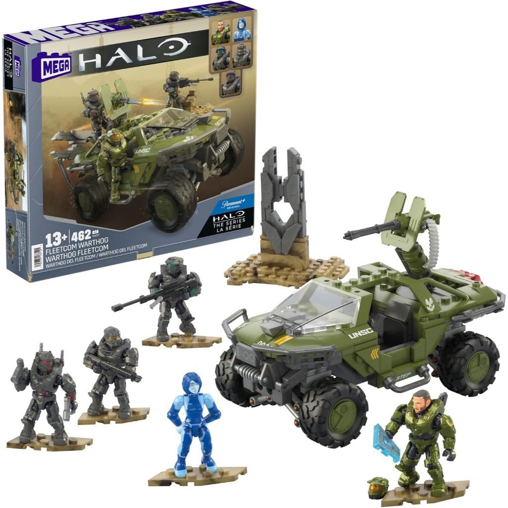 New Lego Halo The Series Vehicle Building Toys Set, Fleetcom Warthog Atv With 469 Pieces