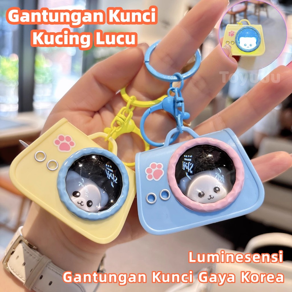 Gantungan Kunci Kucing Lucu Menyala / Gantungan Kunci Pasangan / Gantungan Kunci Lucu / Gantungan Ku
