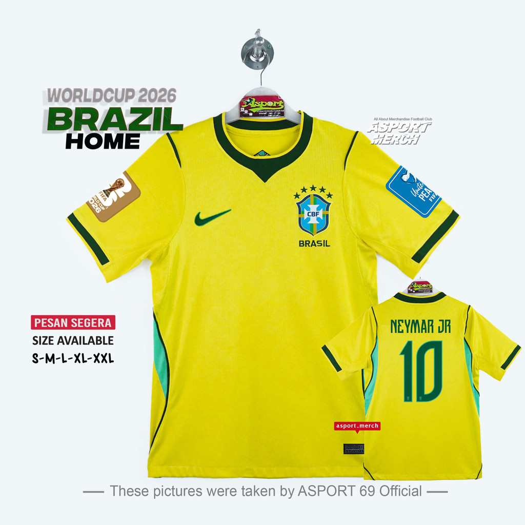 JERSEY BRAZIL HOME 2026 PILDUN FANS VERSION TERBARU BRAZIL HOME 26 WORLDCUP