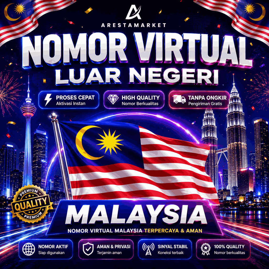 Nomor Virtual Malaysia Premium | Aktivasi Semua Aplikasi | Cepat & Aman