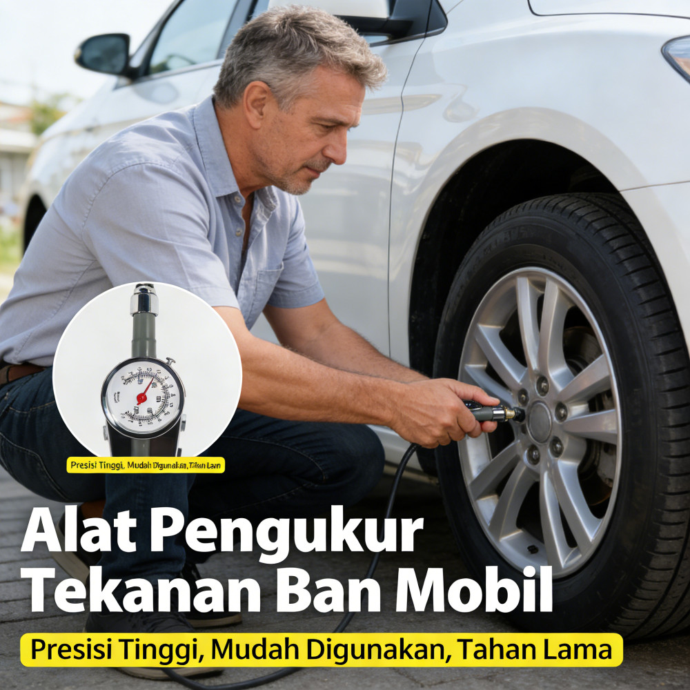 Alat Ban Mobil Ban Ukuran Bulat Angin Gauge Pressure