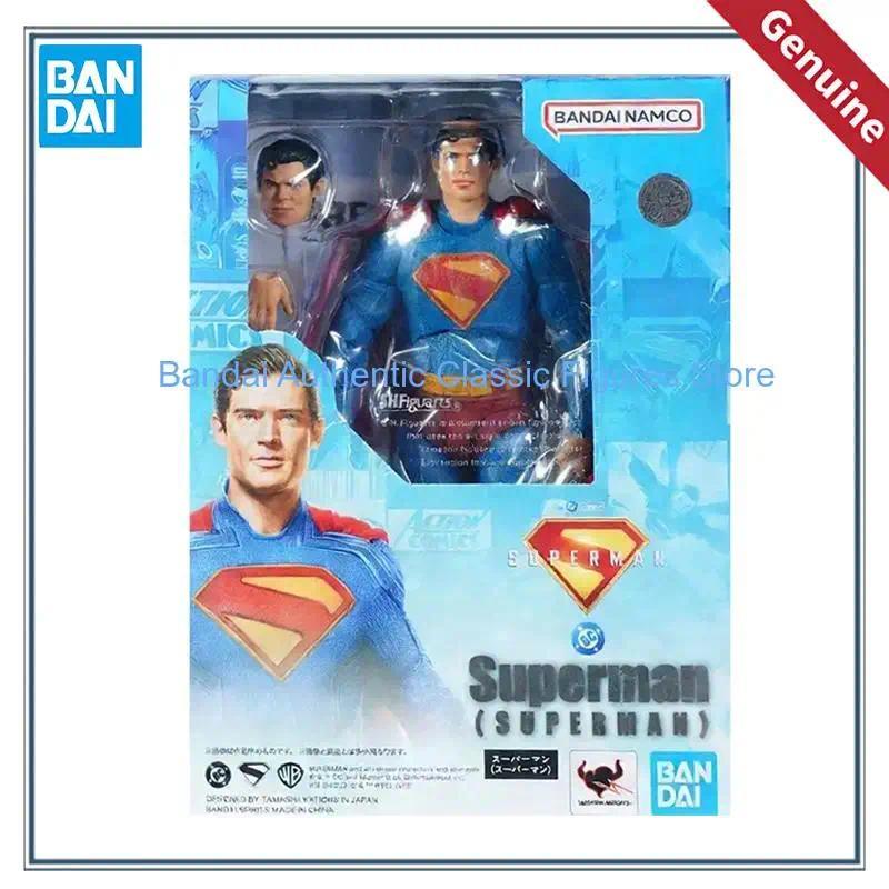 Bandai Superman Anime Figure Shf Superman Dc 2025 Action Figure Collectibles Model High Poseability 