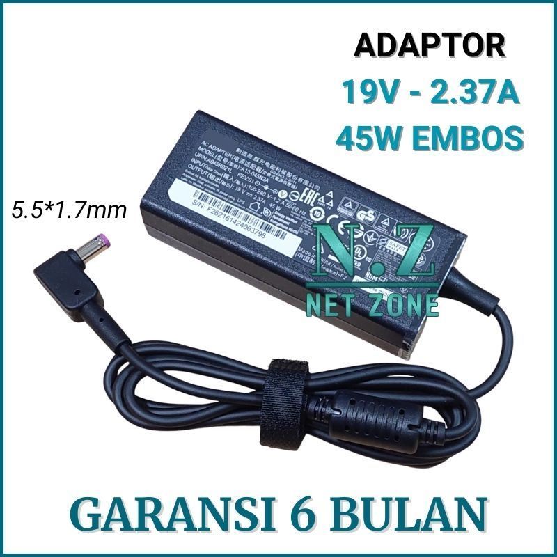 Charger Adaptor Acer Aspire 3 A314-32 A314-32-C3X0 45W Embos -NZONE