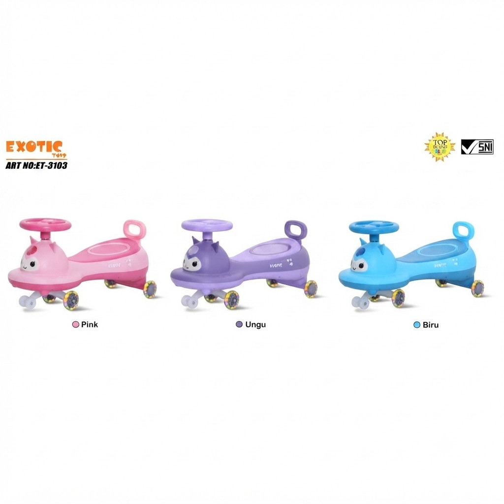 mainan anak | sepeda anak laki laki | Ride On Swing Car Exotic ET 3103 Kuromi