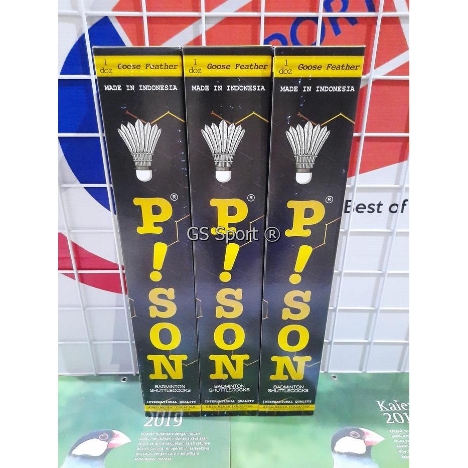 Shuttlecock PISON Badminton Bulu - Pison Gold