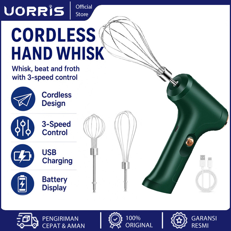 Electric Mixer Tangan Mini USB Rechargeable – Hand Blender Wireless Tanpa Kabel, Pengocok Dapat Dile