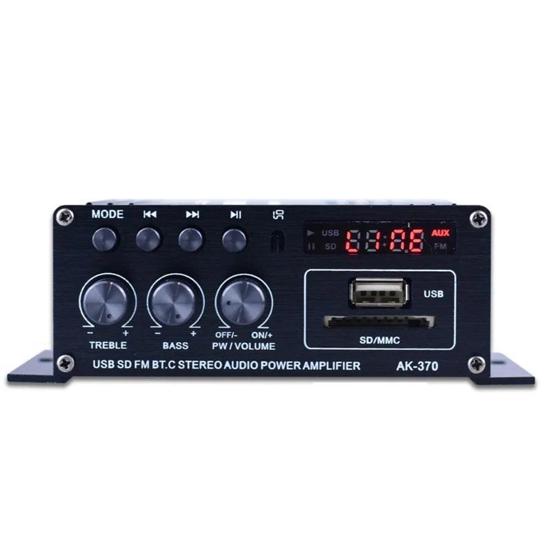 AK370 Mini Audio Power Amplifier Portable Sound Amplifier Speaker Amp For Car And Home