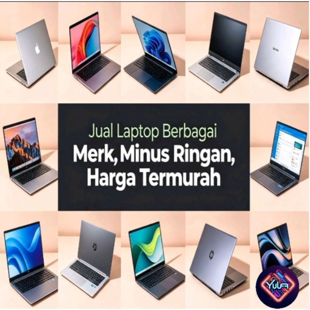 Laptop Minus Ringan Merk Asus, Lenovo, HP, Axioo, Dell, Samsung, Sony Bonus Charger, Original.