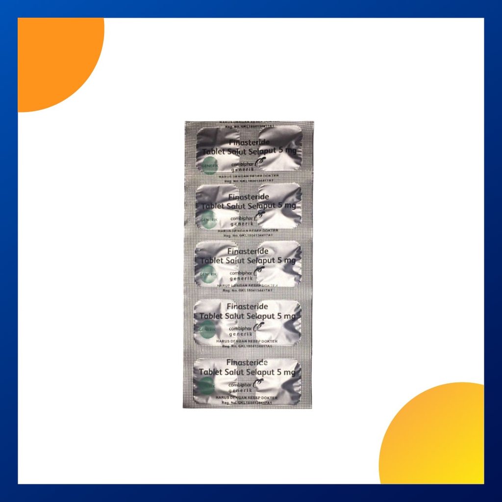 FINASTERIDE GENERIK COMBIPHAR 5 MG 1 STRIP @ 10 TABLET SALUT SELAPUT