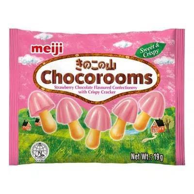MEIJI Chocorooms Strawberry Crispy Cracker