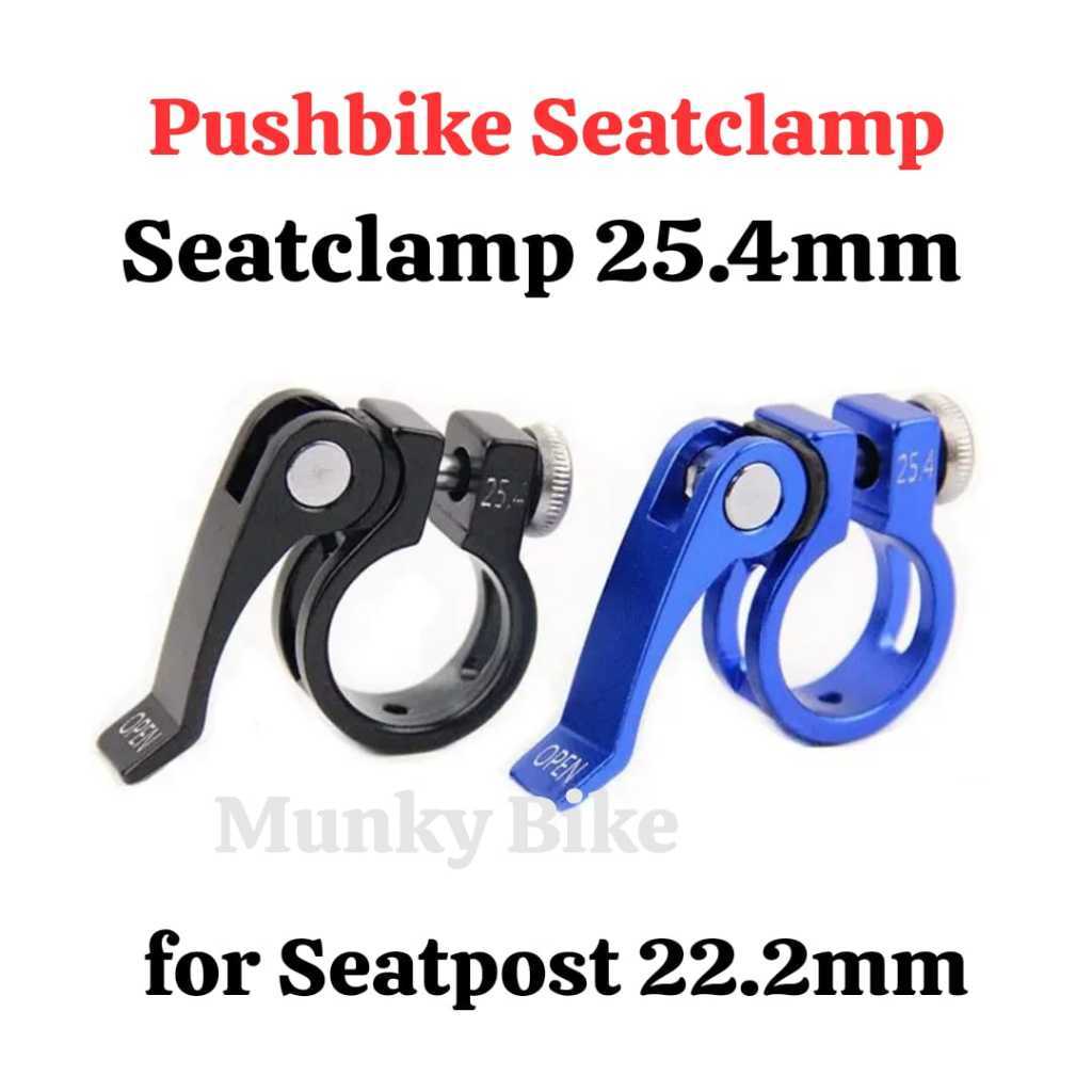 Foto Seatclamp QR Quick Release 25.4mm For Seatpost 22.2mm BMX Minion Pushbike Balance bike Clamp Sepeda Anak