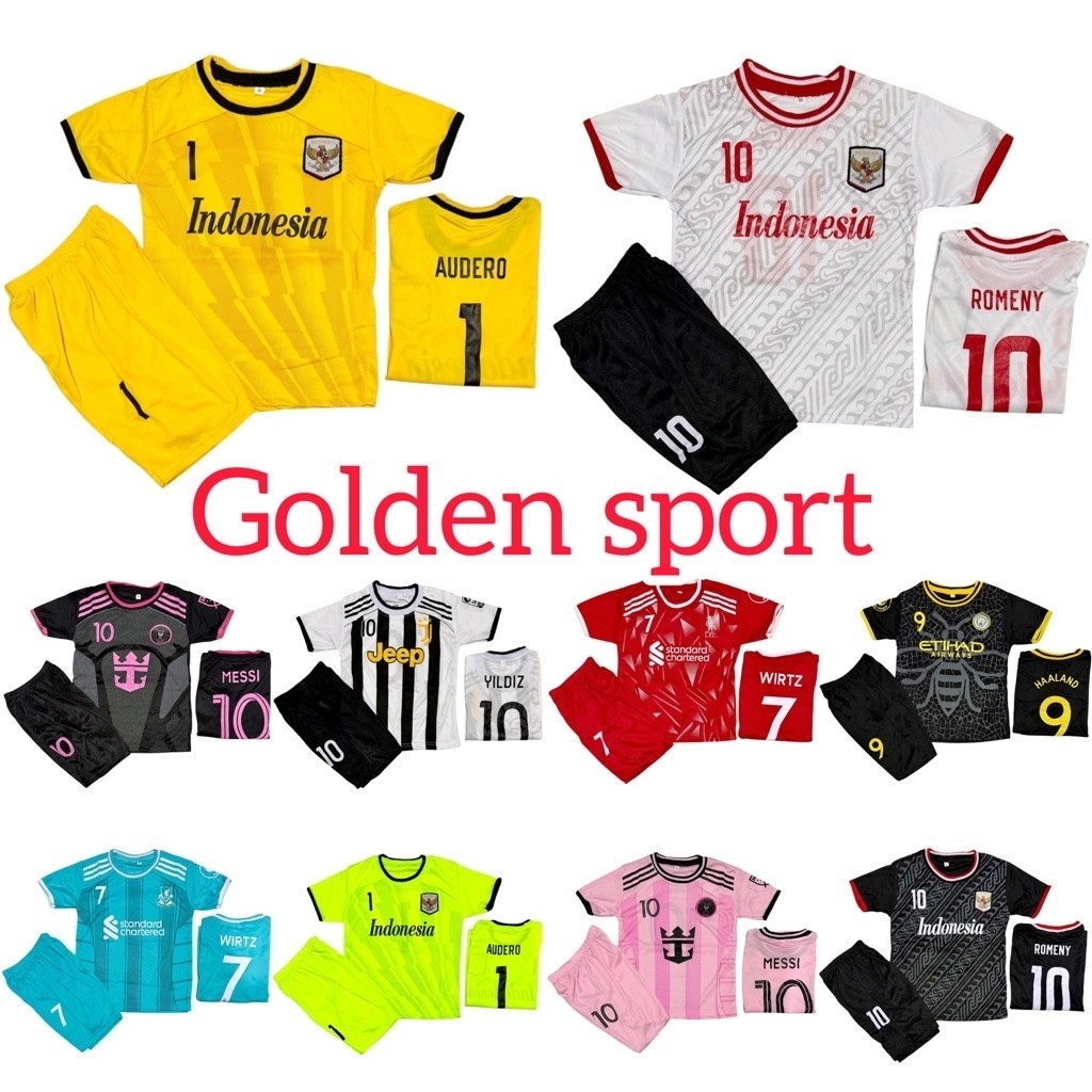 Setelan Jersey Futsal ANAK 1-14 Tahun Baju Kaos Bola Mini Soccer Pakaian Olahraga