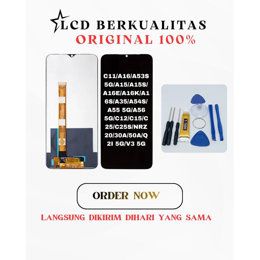 Lcd original OPO A15 / A15S Free lem Dan obeng Full set / Lcd Touchscreen OPO A15 / A15S Original OG