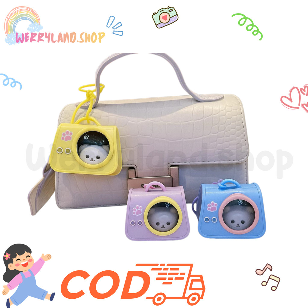 WLD Gantungan Kunci LED ADA LAMPU CUTE KITTEN Aksesoris Tas Imut/ Aksesories Untuk Motor Mobil Gantu