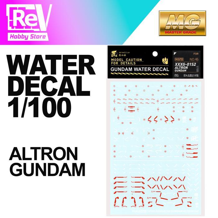 GUNDAM WATER DECAL MG ALTRON GUNDAM MASTER GRADE