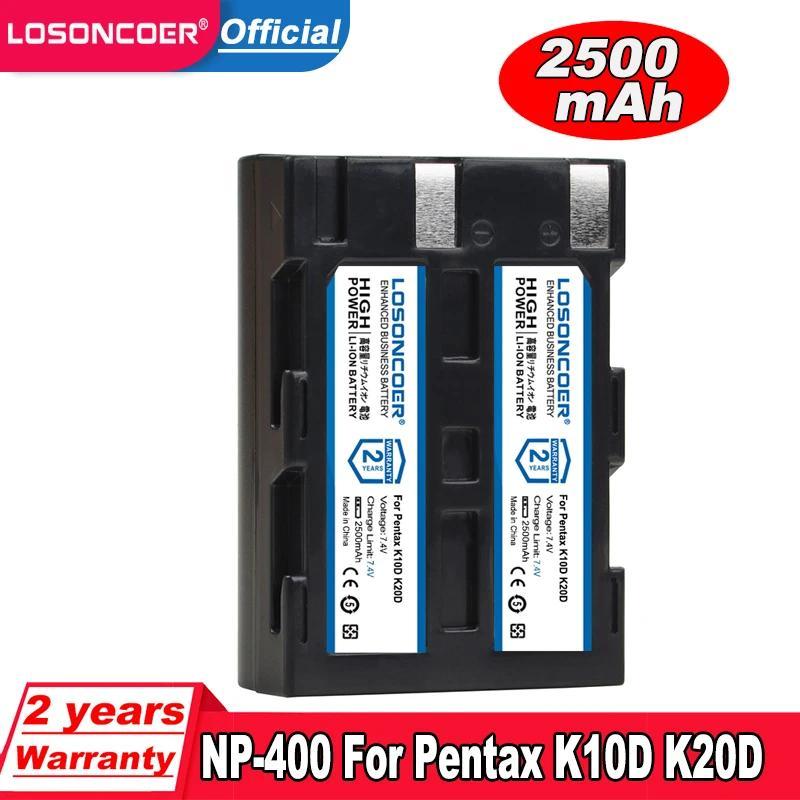 2500mAh NP-400 NP400 D-LI50 DLI50 Battery for Pentax K10D K20D, Konica Minolta MAGE A1, A2, Dynax 5D