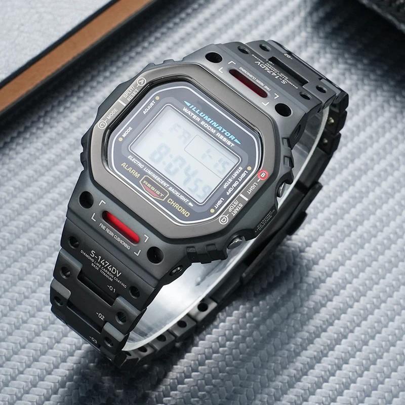 V6.0 Mech Robot Watch Mod Kit Titanium Alloy|Stainless Steel WatchCase Metal Bezel Strap MechWarrior