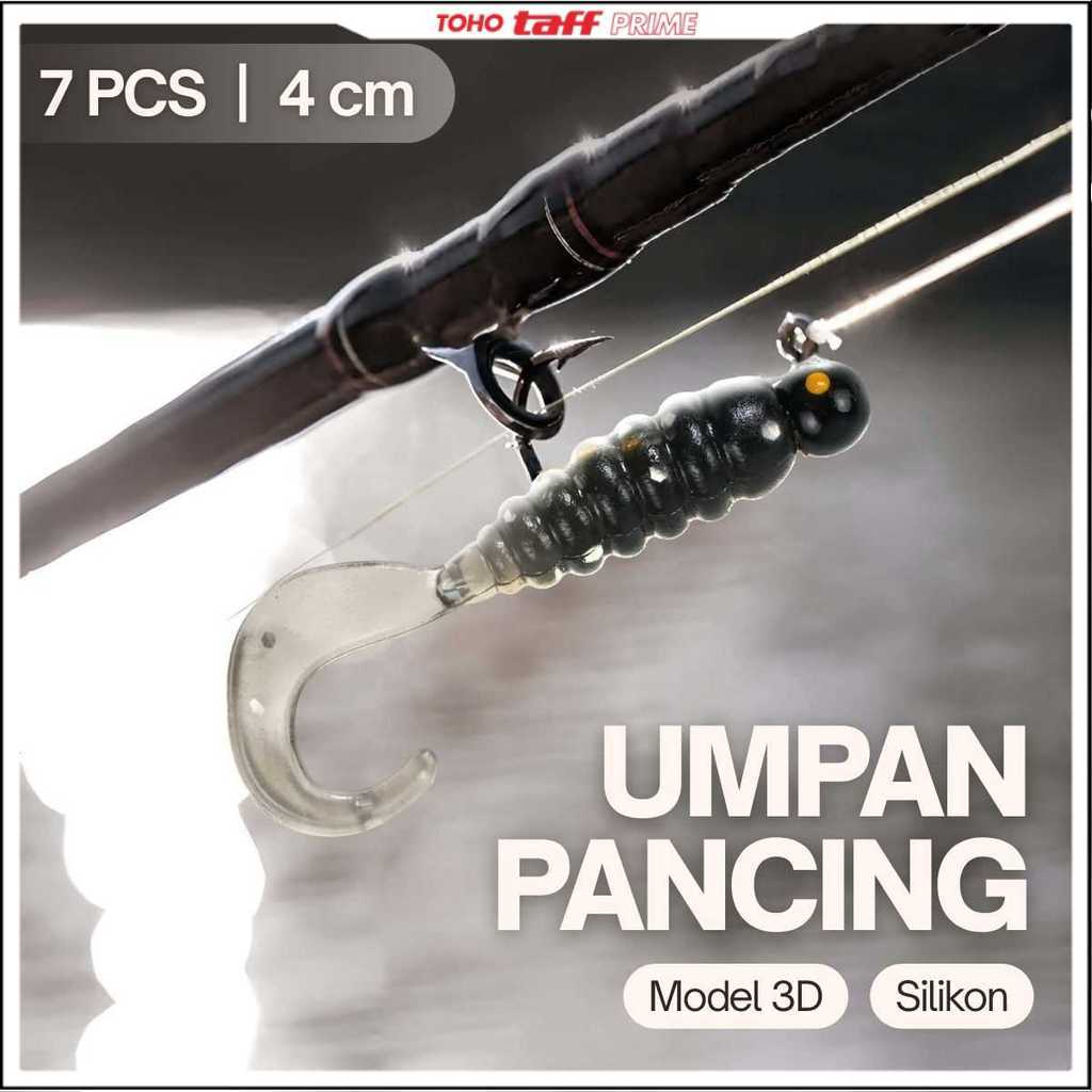 Hengjia Umpan Pancing Cacing Soft Bait Fishing Lure 1.75g 7 PCS