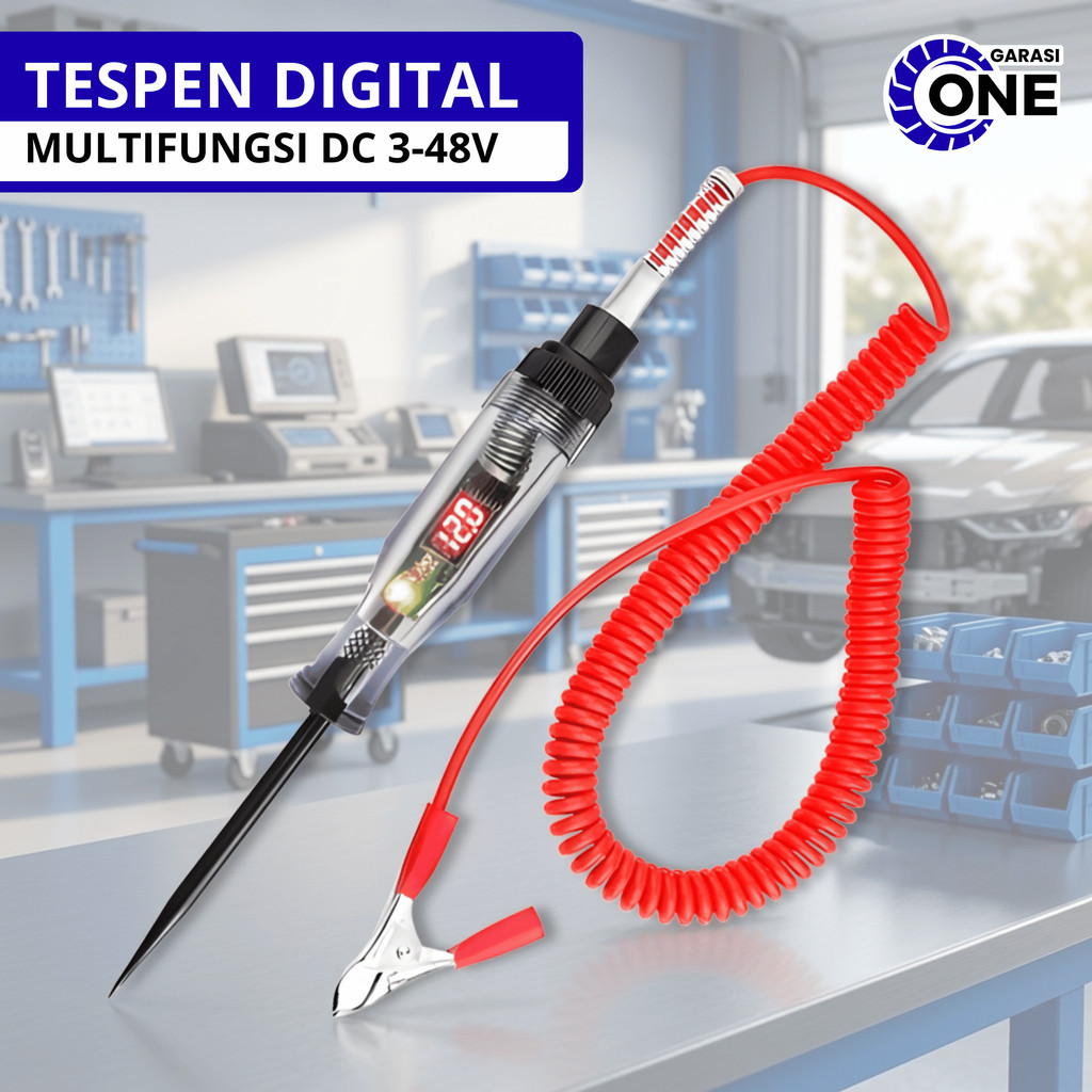 Tespen Listrik Tespen Digital ac/dc Multifungsi Tespen Deteksi Arus Listrik Mobil Motor 3V - 48V