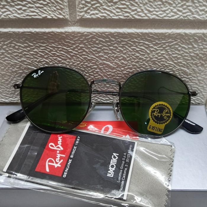 Kacamata Original Rayban RB3447 Round Gun Metal