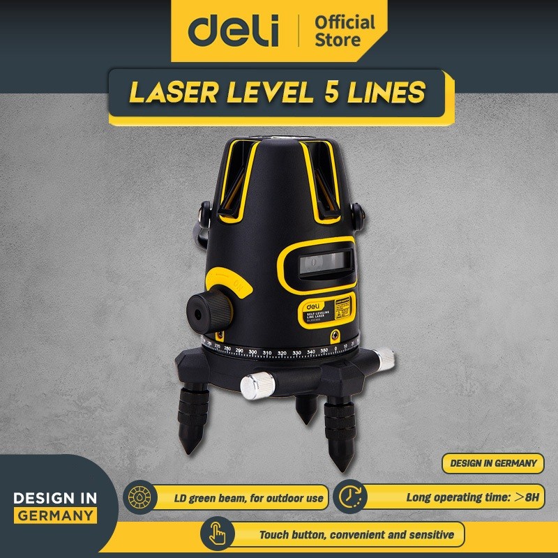 Deli Laser Level 5 Lines / Laser Level 5 Garis EDL332305C
