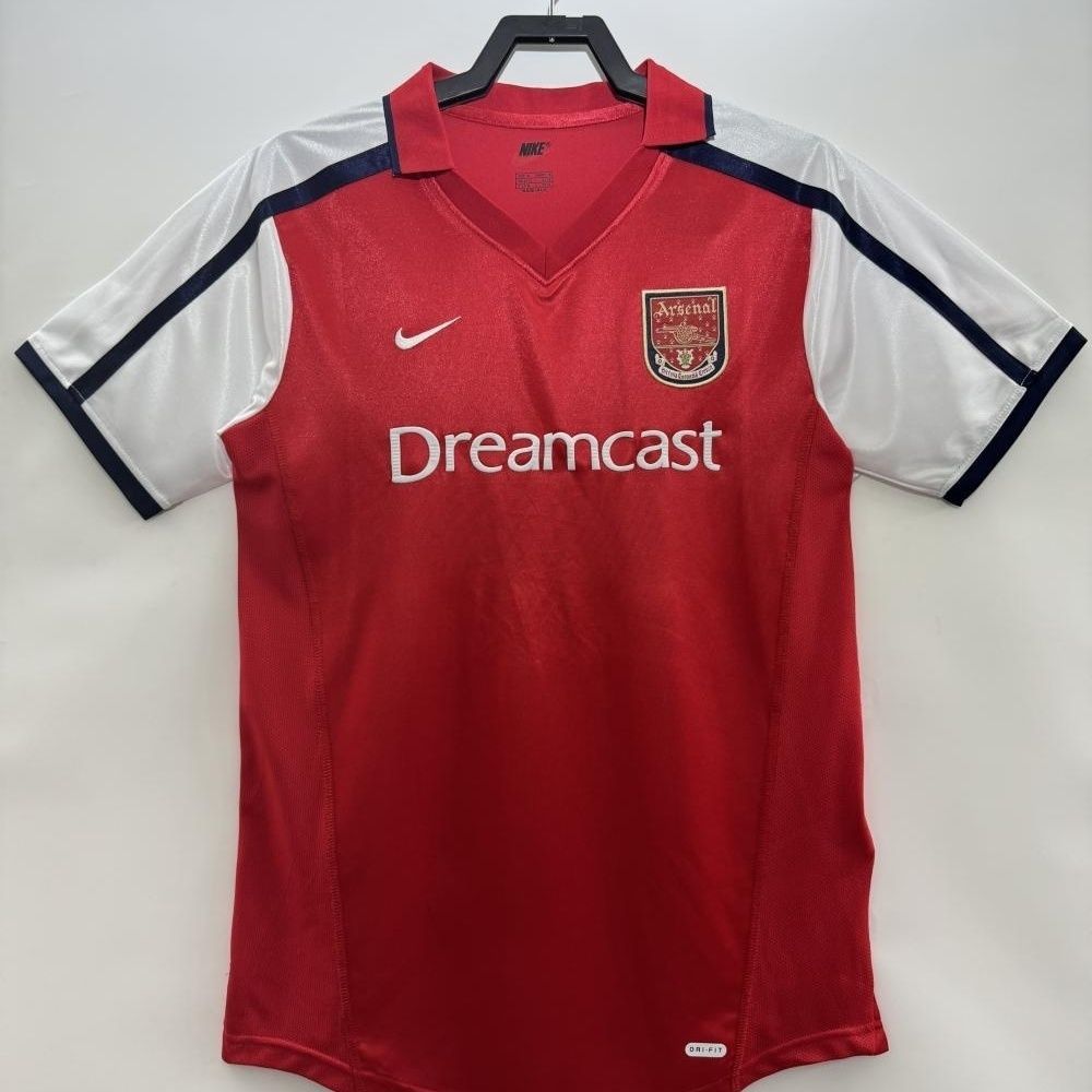 2001-02 Arsenal Home Retro Jersey Lengan Pendek