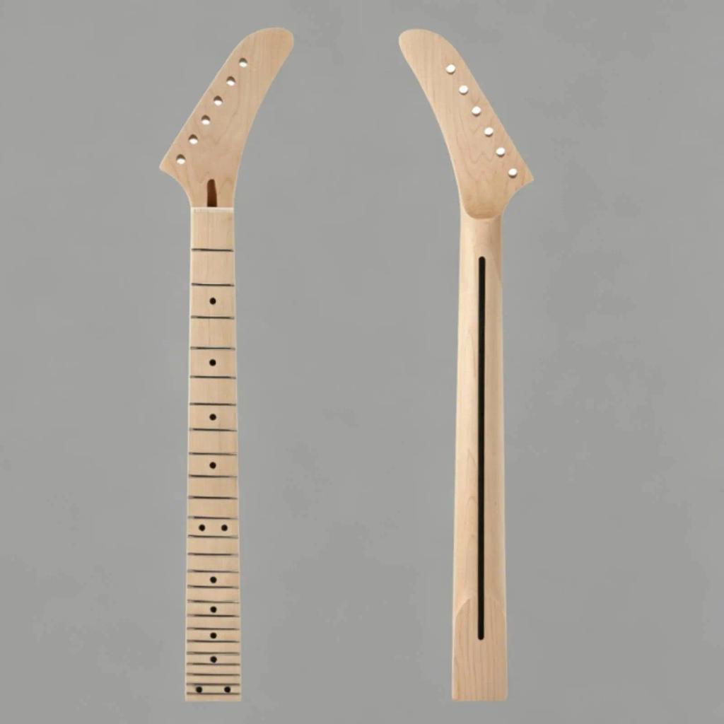 24 Fret Guitar Neck 14 Inch Radius Satin Maple Guitar Neck for Custom Build