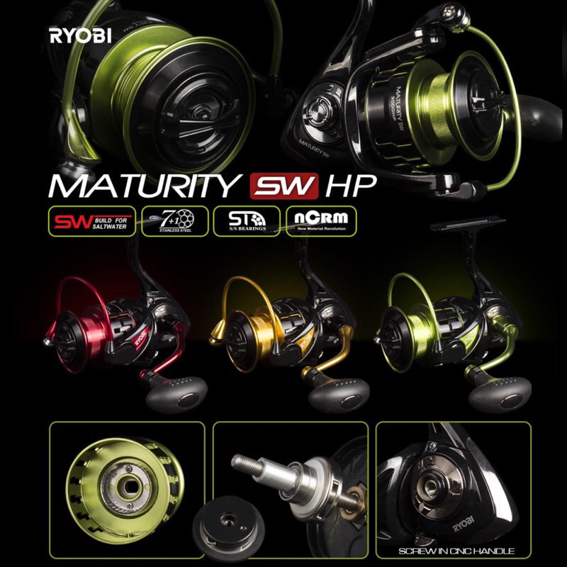 Reel Ryobi Maturity SW HP Salt Water Power Handle 1000 2000 3000 4000 6000