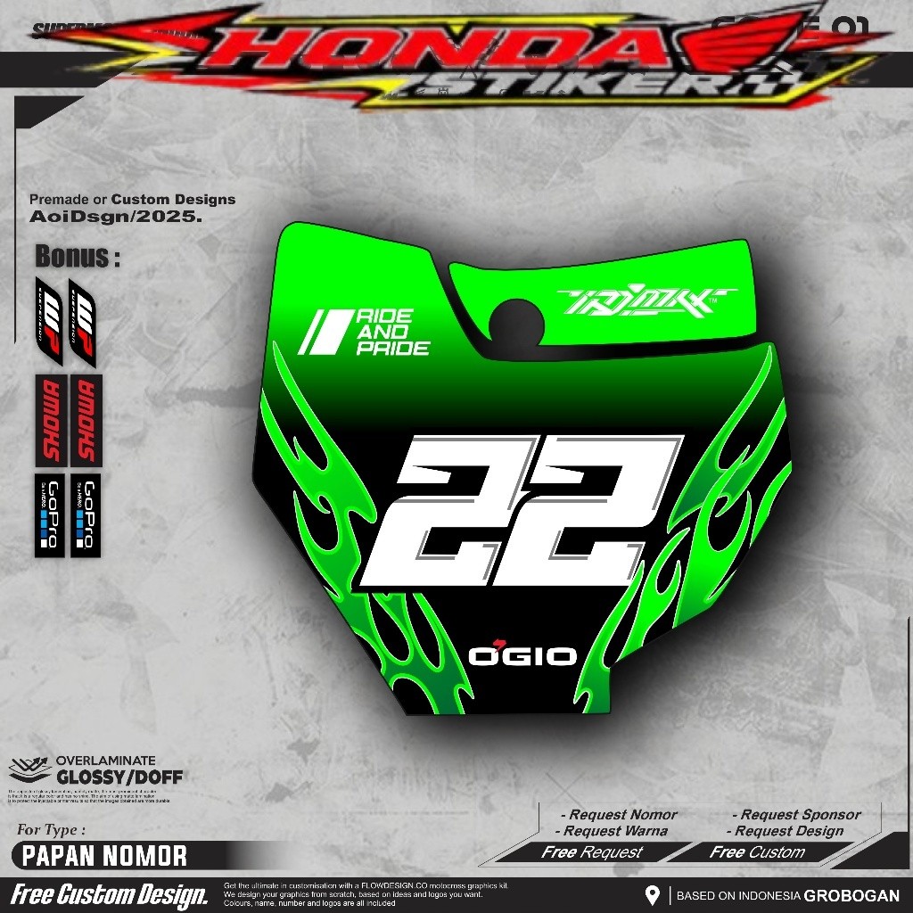STICKER Papan Nomor KTM 85 - Sticker KTM 85 di Cutting Rapi Bisa