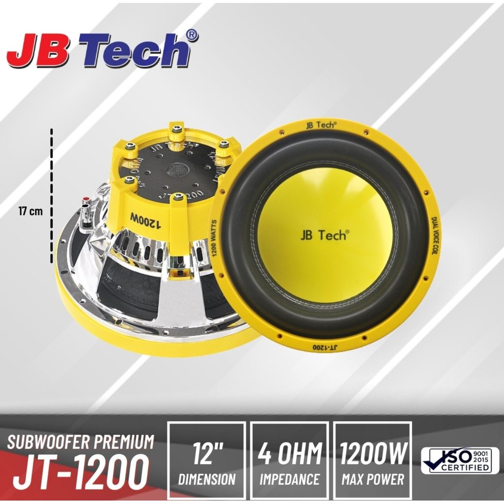 Subwoofer 12" JBtech DobelCoil JT1200