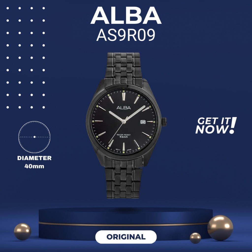 ALBA AS9R09 ORIGINAL JAM TANGAN COWOK ARLOJI COWOK FASHION