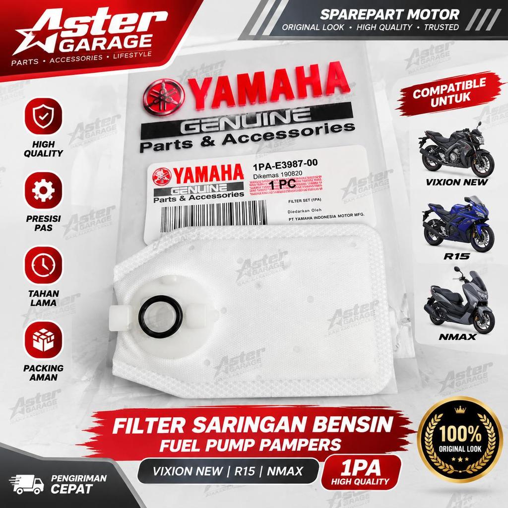 Filter Saringan Bensin Fuel Pump Pampers Vixion New R15 NMAX 1PA High Quality Tahan Lama | Filter Fu