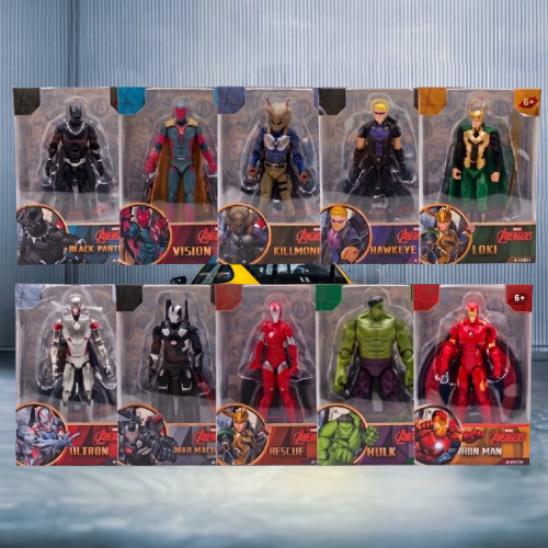 ZD Toys Action Figure Marvel Avengers 4 INCH Varian Mix Iron Man Hulk Black Panther Loki Vision Kill