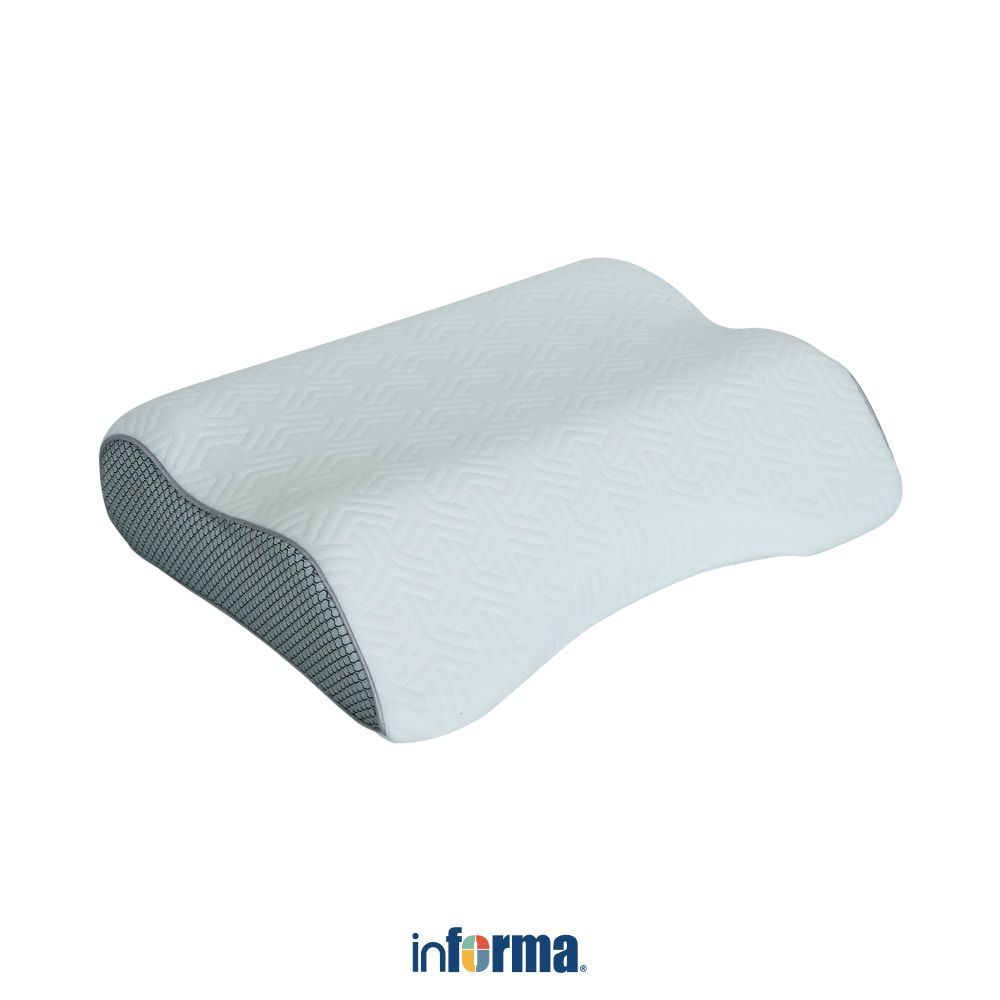 Informa Sleep Dale Bantal Anti Dengkur - Putih Penyangga Leher Tidur Posisi Samping Nyaman