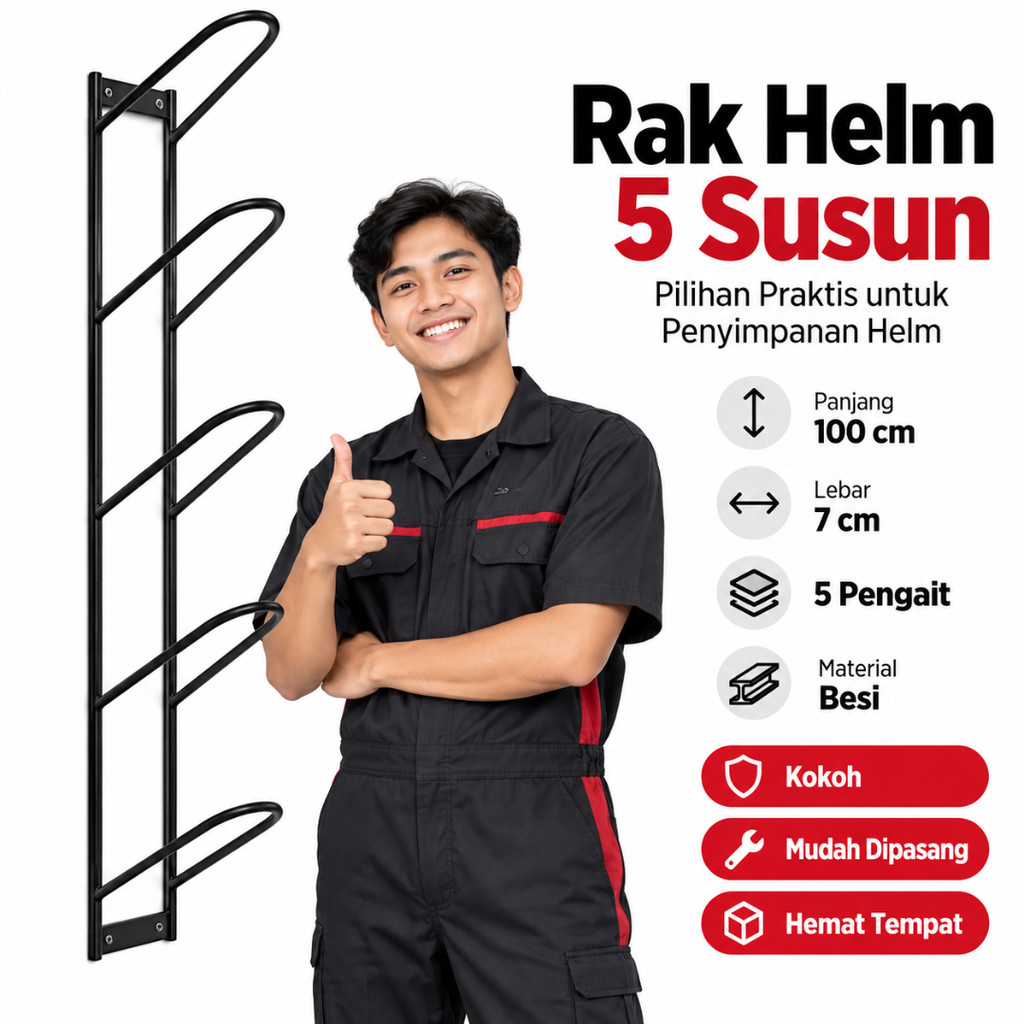 GANTUNGAN HELM DINDING RAK PENYIMPANAN HELM Rak Helm Dinding Gantung