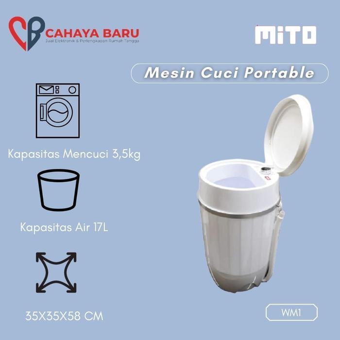 MITO MESIN CUCI WM1 - Mesin Cuci Portable