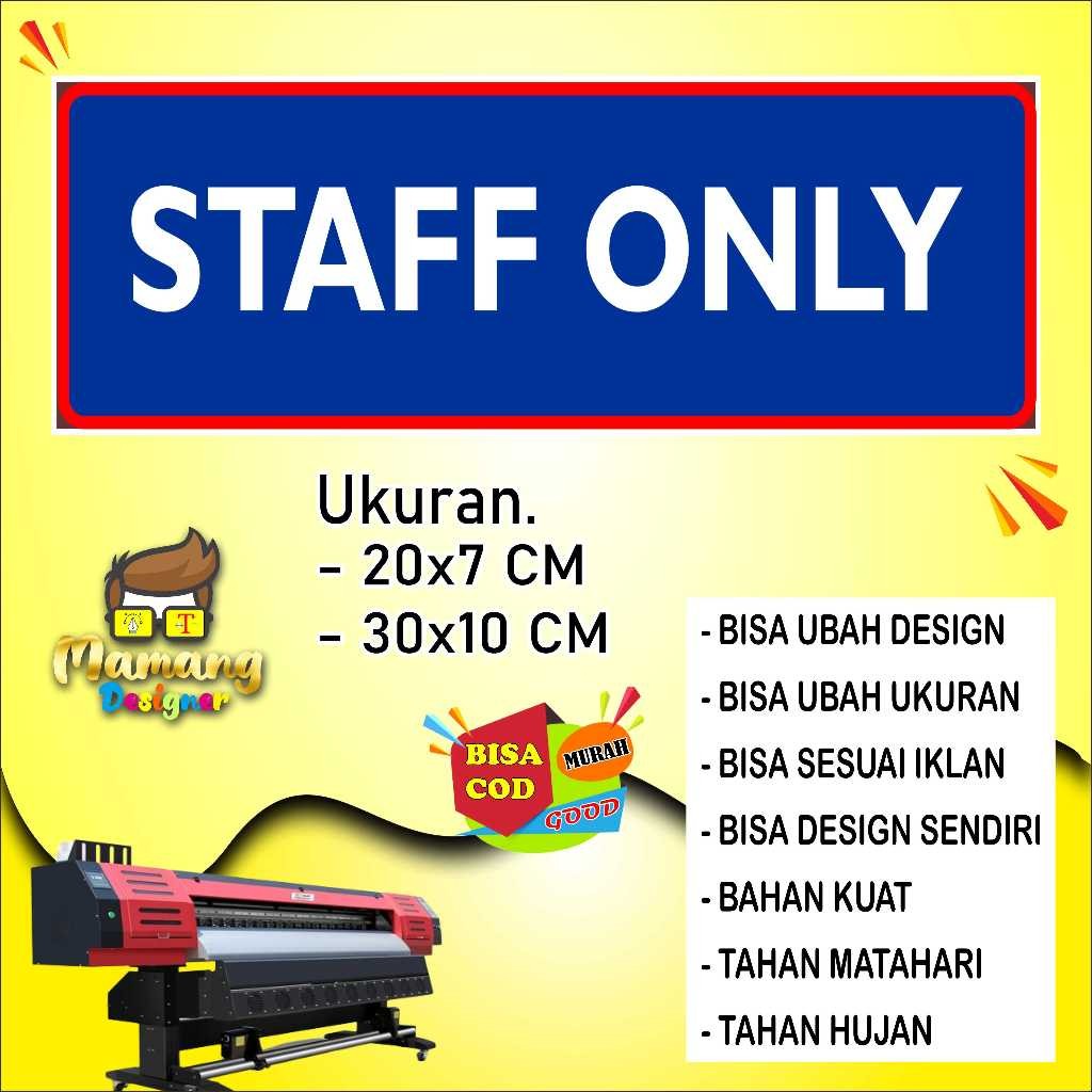 Sticker Untuk Tempelan di Meja Kasir Bahan Tahan Air Biru