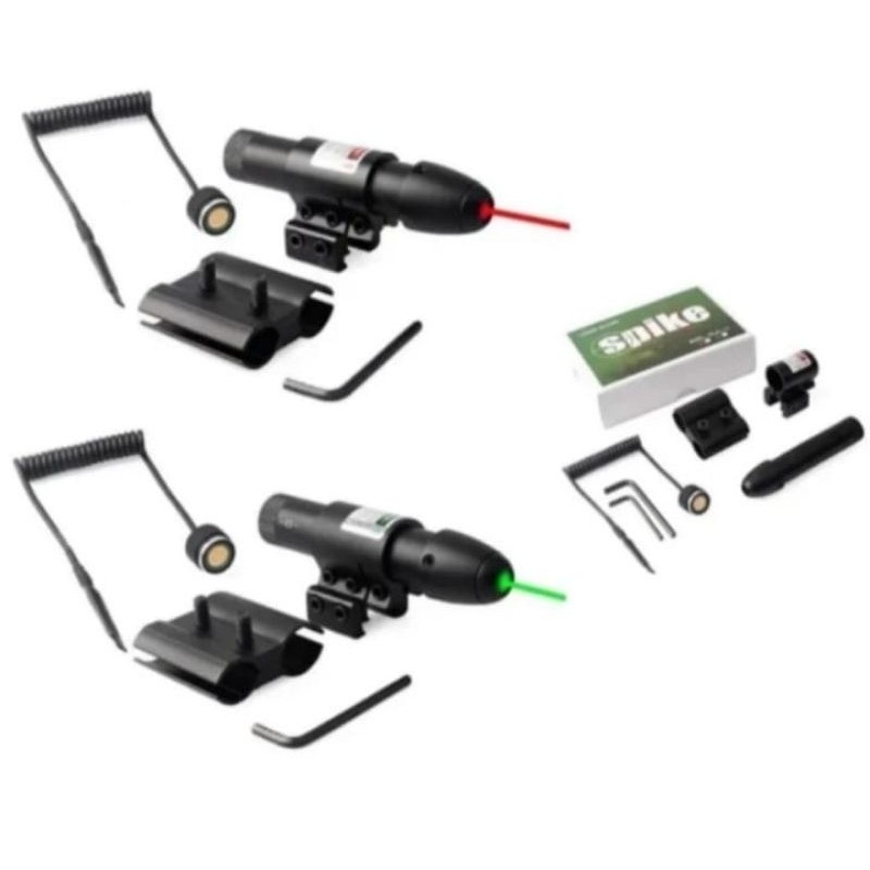 (ORIGINAL)LASER SENAPAN CAHAYA HIJAU&MERAH ( Spike )FULLSET SIANG MALAM LASER SPIKE