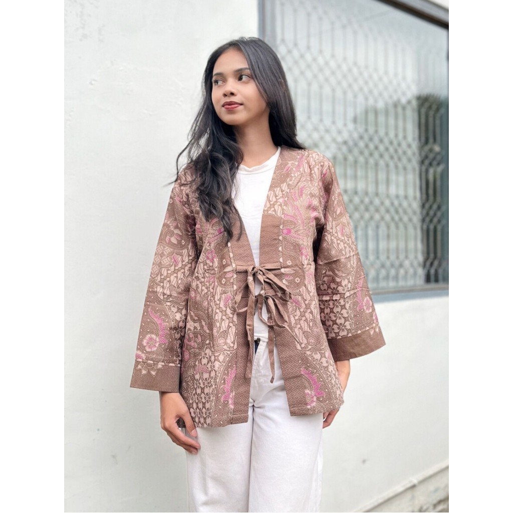 MARGARIA BATIK - Atasan Batik Wanita - Outer Batik Wanita Lengan Panjang - Reguler Series - Outer Na
