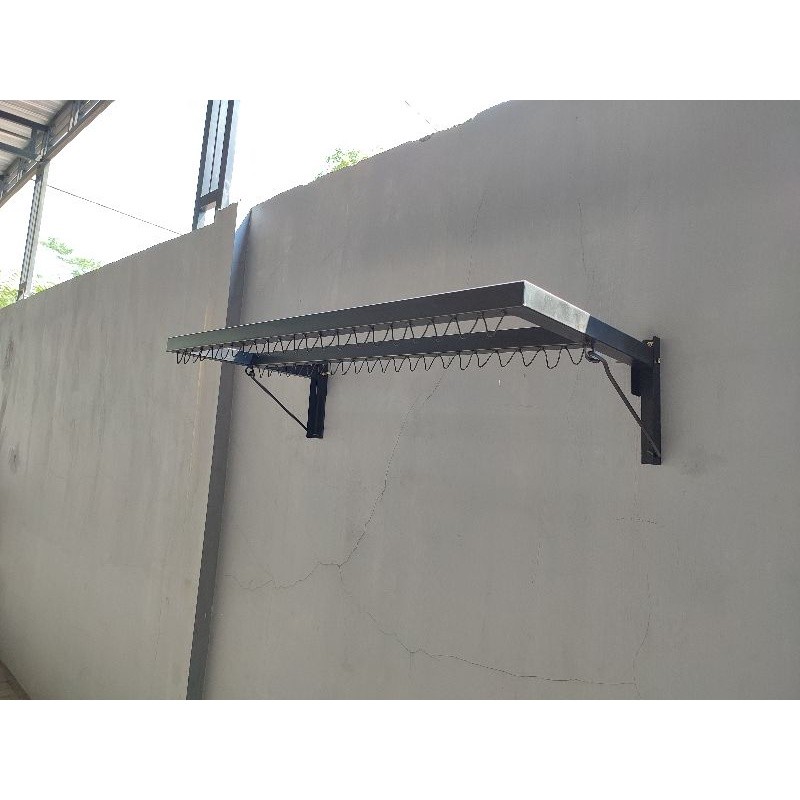 Jemuran baju handuk dinding gantung lipat besi portable minimalis