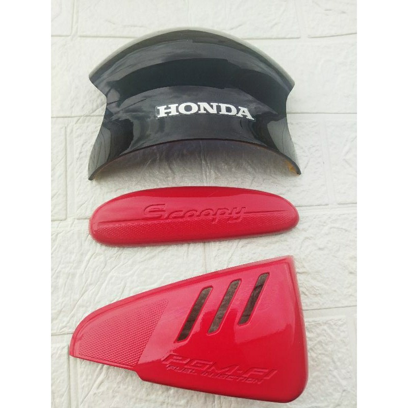 Paket 3 Item Aksesoris Honda Scoopy Tahun 2014 2015 2016 Original Ahm
