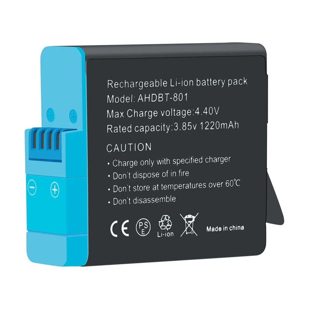 1220mah Battery For Gopro Hero 8 7 6 5 Battery Charger for Gopro 8 Black Batteries Action Camera Acc