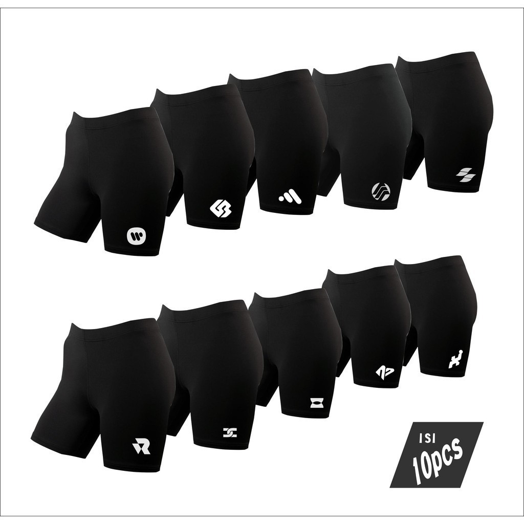 ( 10pcs )short leging legging lejing pendek shot sot pants Stretch unisex celana  manset baselayer O