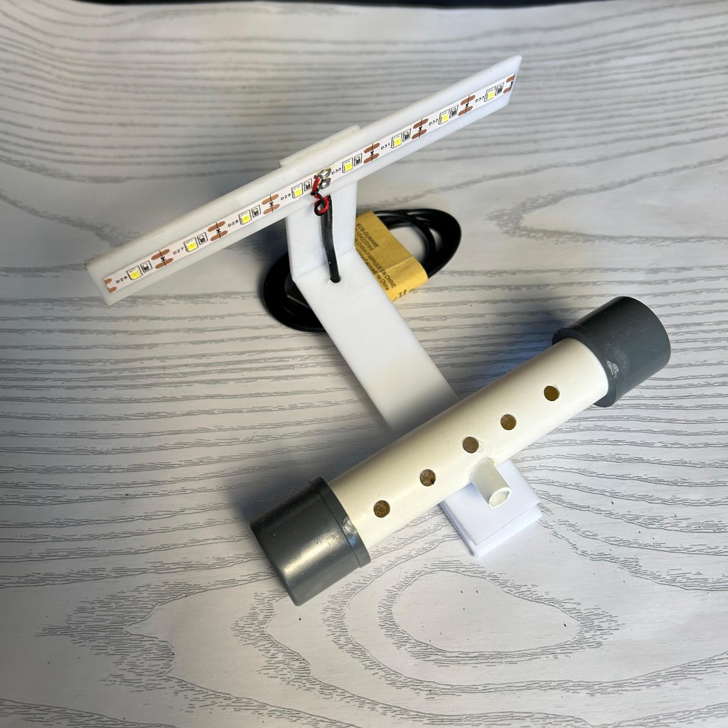 Lampu LED Strip Mini Akuarium 5 Volt USB 80cm Kabel 10cm Tinggi 8 Titik LED