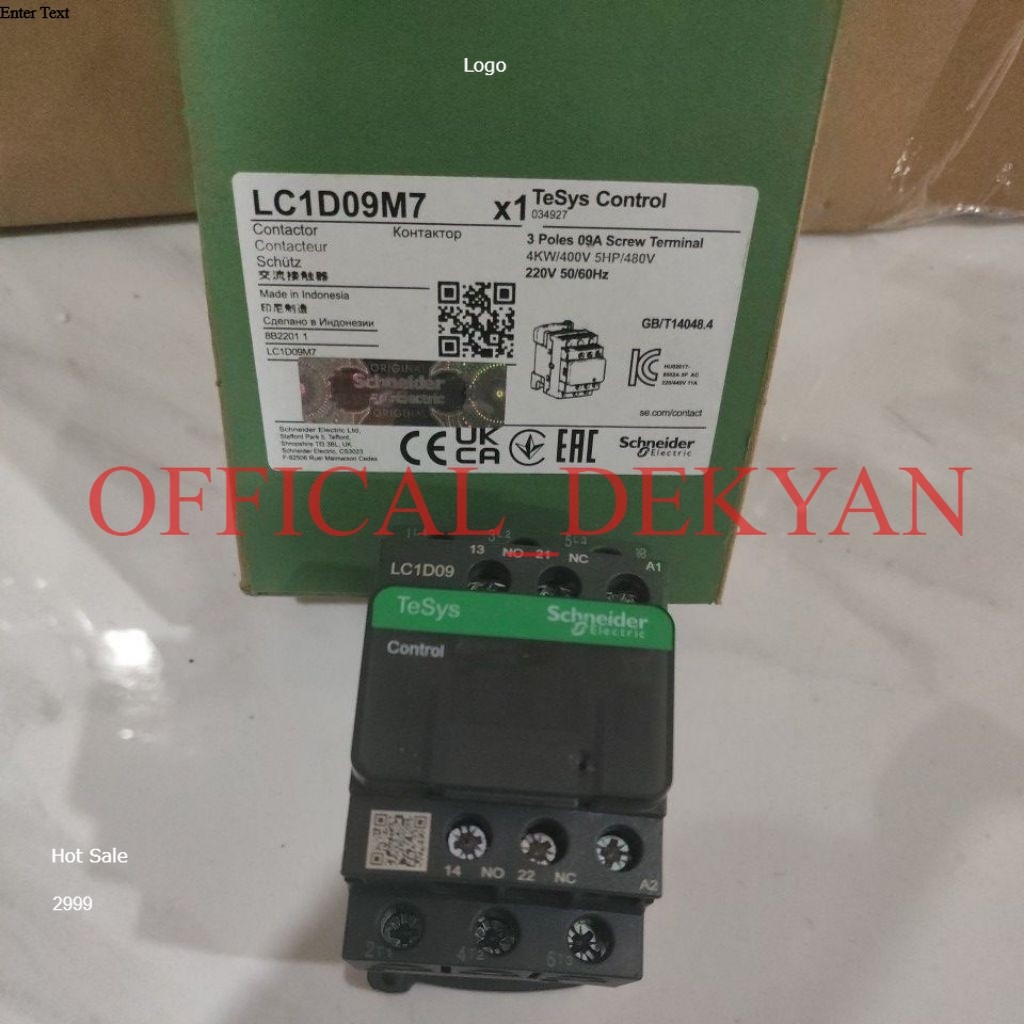 Kontactor contactor Lc1d09 m7 contactor lc1d09m7