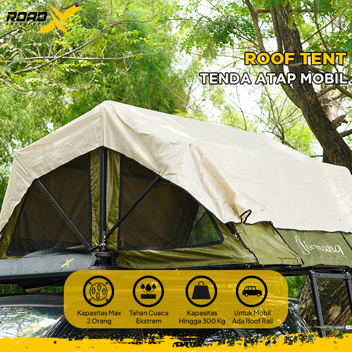 ROAD-X Roof Tent Tenda Atap Mobil - Rooftop Camping Tent Universal SUV
